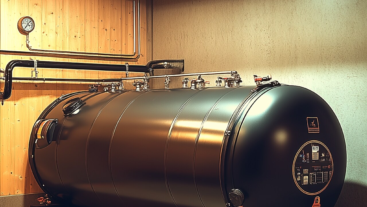 Ein Öltank in einem Keller