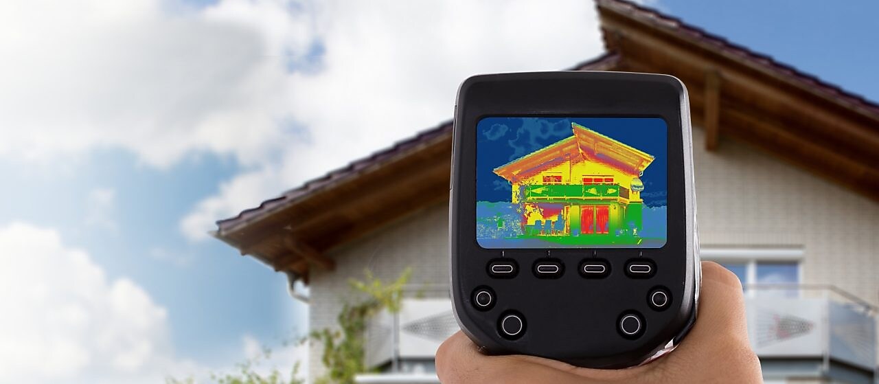 Thermoscanner mit Haus